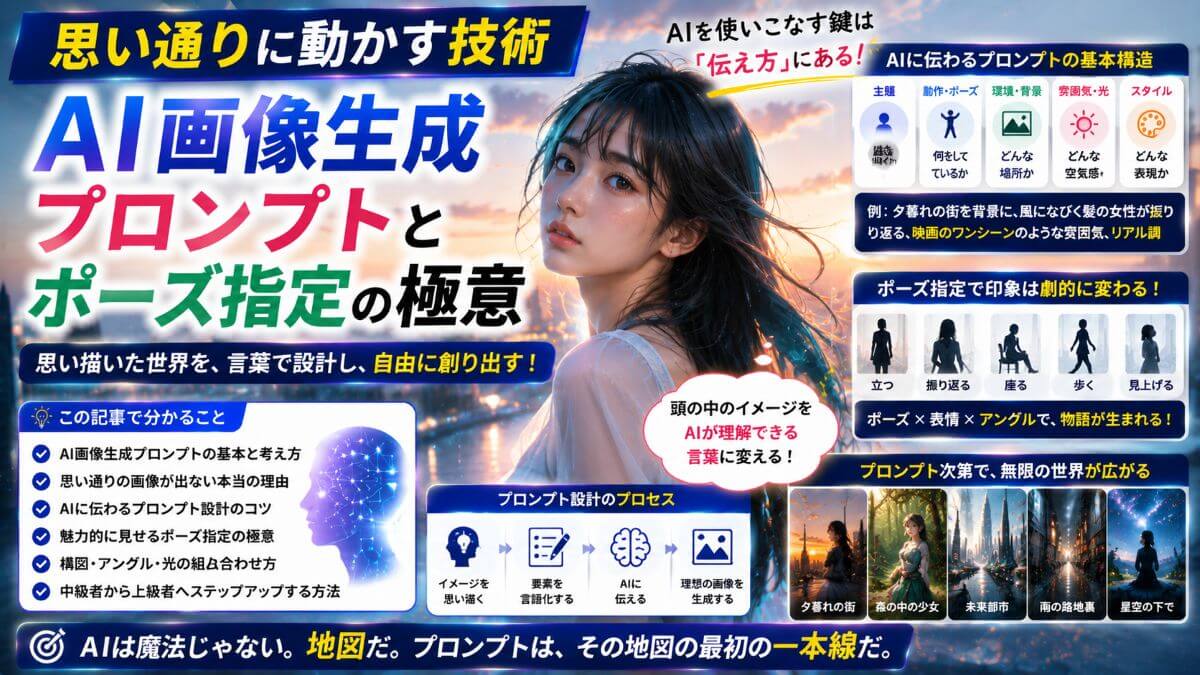 【思い通りに動かす技術】AI画像生成プロンプトとポーズ指定の極意